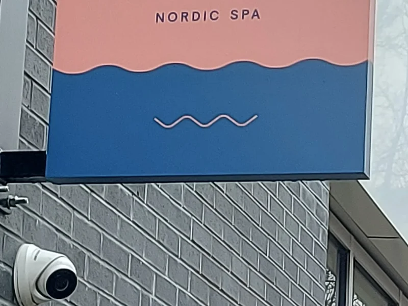 Exterior sign for RITUAL Nordic Spa in Victoria